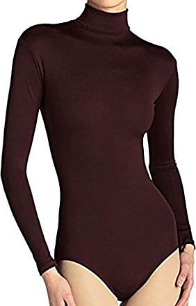 Elegance Ladies Long Sleeve Body Underwear Bodywear Cotton Bodysuits ref:2339 Red&Navy
