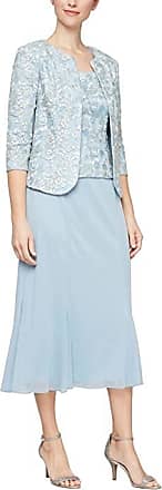 Alex Evenings Women's Tea Length Mock Dress with Sequin Jacket Petite and Regular Sizes 