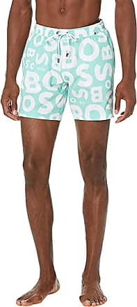 BOSS by HUGO BOSS Floral-print Swim Shorts With Logo Detail in Blue for Men Mens Clothing Beachwear 