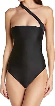 Reiss Orla - Plunge Swimsuit With Button Detail in Black, Womens