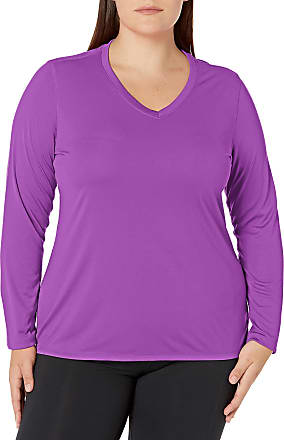 Purple Metallic-effect long-sleeve shirt Farfetch Women Clothing Shirts Long sleeved Shirts 