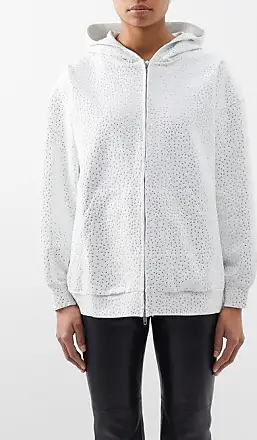 APT 9 Hoodie Embellished Flower Print Zip Front Sweatshirt Womens SZ Small  Gray