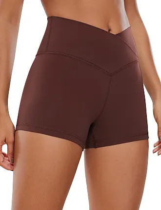 CRZ YOGA Womens Butterluxe Crossover Biker Shorts 5 Inches - Criss