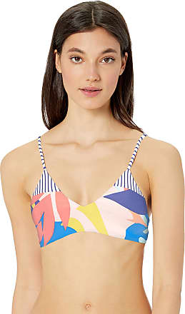 Maaji Women's L Heritage Gossip Swimsuit Bikini Top Blue Denim Reversible NWT