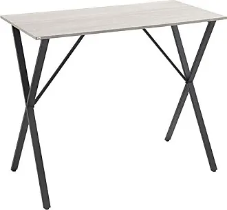 Homcom - Table de lit/fauteuil - table roulante - hauteur réglable - 2  étagères intégrées - panneaux particules E1 aspect bois métal blanc