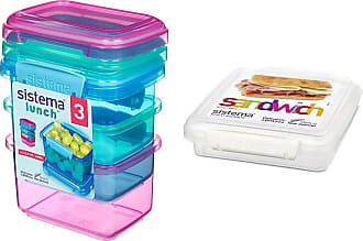 Sistema To Go Collection 1.18 Oz. Salad Dressing Containers,  Pink/Green/Blue/