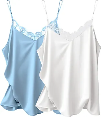 Ekouaer Women's 2 Packs Satin Silk Camisole Lace Top Spaghetti Strap Tank  Tops Basic Cami Top S-3XL : : Clothing, Shoes & Accessories