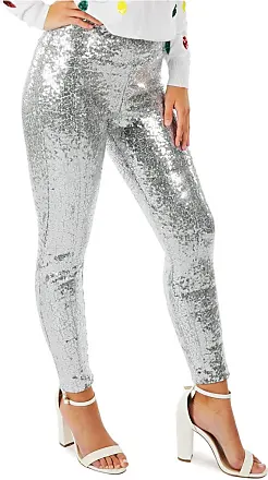 Tipsy Elves Blue Sequin High Waisted Leggings Size X-Small at   Women's Clothing store