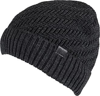 $95 Kenneth Cole Reaction Men Black Cuffed Ribbed Winter Cap Hat Beanie One Size 