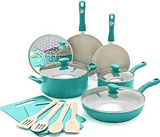 GreenLife Healthy Ceramic Nonstick, 12 5QT Square Electric Skillet with  Glass Lid, Dishwasher Safe, Adjustable Temperature Control, PFAS-Free,  Turquoise