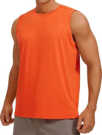  CRZ YOGA Men's Workout Sleeveless Shirt Quick Dry Stretchy Swim  Shirts Athletic Gym Running Beach Tank Top Black Small : Clothing, Shoes &  Jewelry