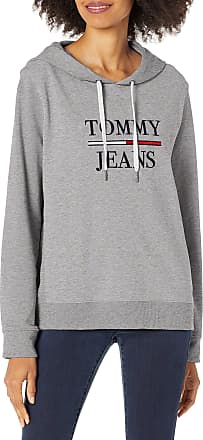 Tommy Hilfiger Pullover Grau Grey Classic V-Neck TH Logo Brust Baumwolle Tommy