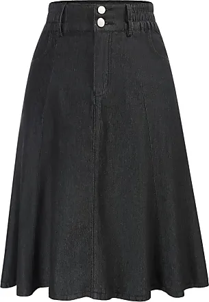 Women's Skirt in denim and viscose