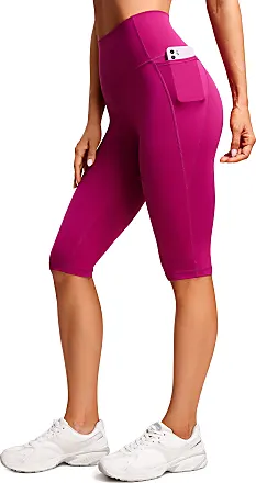 CRZ YOGA Womens Butterluxe Workout Yoga Capri Leggings 23 Inches - High  Waist Crop Pants with Pockets