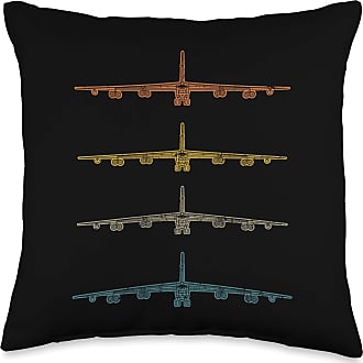 16x16 Multicolor The Salty Veteran B-52 Stratofortress Squadron Contrails American Flag B52 Throw Pillow 