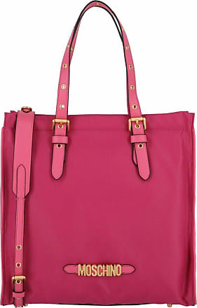 - Save 9% Moschino Cotton Logo Plaque Tote Bag in Pink Womens Tote bags Moschino Tote bags Red 