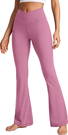 CRZ YOGA Womens Butterluxe V-Waisted Crossover Pockets Flare
