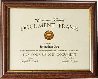 Gold Line Lawrence Frames Walnut and Black Wood 8.5x11 Picture Frame 