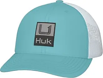 Huk Performance Fishing Snap Back Orange Blue Logo Fishing Hat Cap  Adjustable