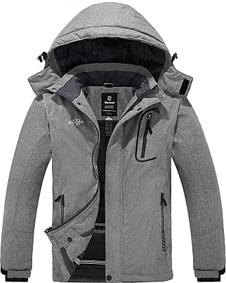 Wantdo Womens Mountain Hiking Jacket Outdoor Windproof Ski Jacket Water Resistant Windbreaker Jacket Hooded Warm Fleece Coat 