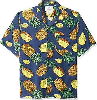 100% rayon stile tropicale hawaiano camicia da uomo 28 Palms Marchio stile vintage lavato vestibilità regolare 