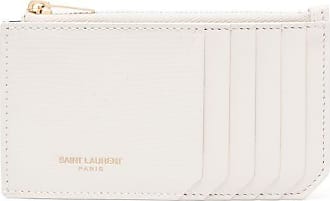 Saint Laurent Monogram Zipped Cardholder - Neutrals