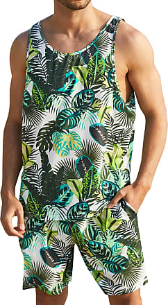COOFANDY Men's 2 Pack Floral Tank Top Summer Tropical Graphic Sleeveless  Tee Shirts Cool Print Tank Shirt 2 Pack Black/White at  Men's  Clothing store