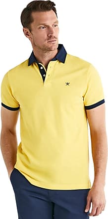 Mens T-shirts Hackett T-shirts Hackett Cotton Polo Shirt in Yellow for Men 