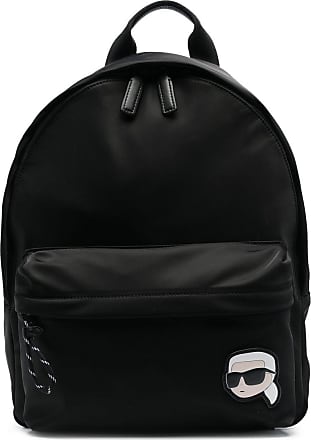 Karl Lagerfeld Logo Zip Backpack in Brown