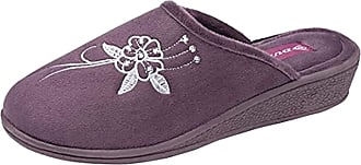Dunlop Ladies Famous Boa Jewelled Wedge Heel Mule Slippers UK Size 3,4,5,6,7,8,