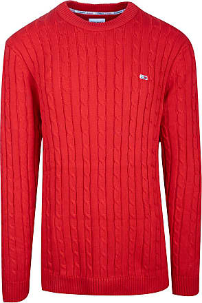 Herren Bekleidung Pullover und Strickware Rundhals Pullover Tommy Hilfiger Baumwolle Pullover in Rot für Herren 