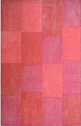 Flachflor Teppich Vintage Hangearbeitet Jacquard Kasten Design Rot 80x150 