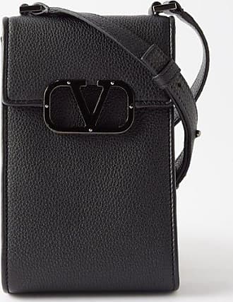 Valentino Garavani V-Ring Shoulder Bag White Grey Leather New