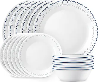 Corelle Vitrelle 16-Piece Dinnerware Set, Triple Layer Glass and Chip  Resistant, Lightweight Round Plates Bowls Disney's Mickey Mouse - The True