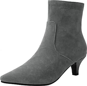 grey leather ankle boots uk