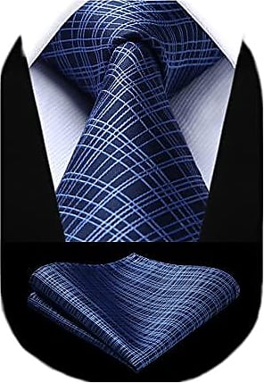 Men's Royal Bleu Avec Fleur Couleur Cravate & Mouchoir Mouchoir de poche carré set de 