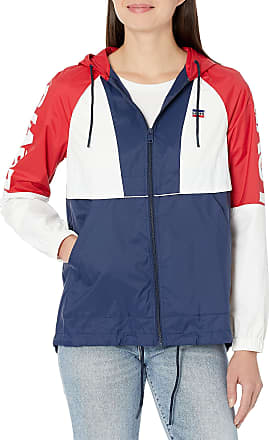 Levi's Men's Regular Fit Jacket In Colour-block Red Navy White