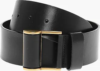 Saint Laurent Women's Monogram-Logo Wide Leather Belt