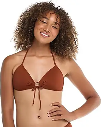 Madison Fixed Triangle Bikini Top - Black/Dark Navy/Orange – Eidon
