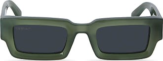 Off-white Nassau Transparent Rectangle-frame Sunglasses (15cm) In Green