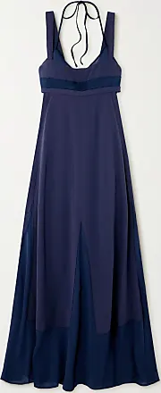 Eileen West Long Sleeve Cotton Jersey Long Gown Blue Viney Floral