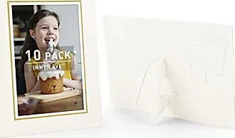Golden State Art, Pack Of 25, 4X6 Paper Picture Frames With Easel, Paper  Photo Frame Cards, Diy Cardboard Photo Frame (Ivory With Gold Lining)