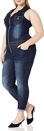 VERTTEE Denim Plain Lapel Lace-Up Full Length Womens Jumpsuit Woman Jeans Jumpsuit Plus Size Skinny Jeans