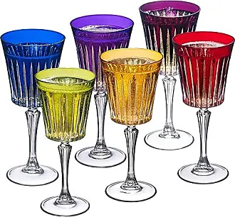 Majestic Gifts Inc. Crystal Water/ Wine Goblet Set/6 with Frosted Design-Made in Europe - Set of 6
