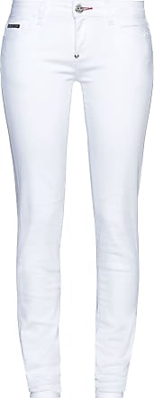 Damen Bekleidung Jeans Jeans mit gerader Passform Philipp Plein Denim Jeanshose in Weiß 