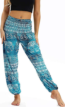 Ladies Womens Red Tile Print Tapered Harem Trousers Casual Wear Sizes 8-20 