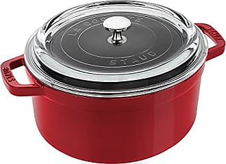 Staub Cast Iron Dutch Oven 5-qt Tall Cocotte, Made in France, Serves 5-6,  Cherry