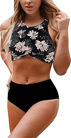  Blooming Jelly Womens High Waisted Bikini Set Tie Knot High  Rise Two Piece Swimsuits Bathing Suits : Clothing, Shoes & Jewelry