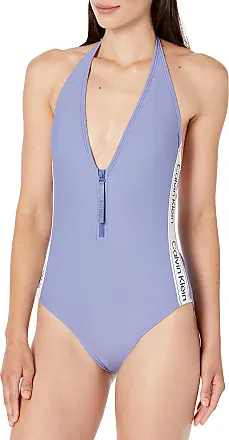 Calvin Klein Women's Standard Logo Cut Out One Piece, Klein Blue, Extra  Small at  Women's Clothing store