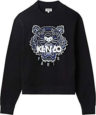 KENZO HOMME col à rayures tigre Crest Pull Noir Pull 